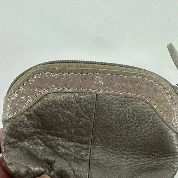 Lot Of 2 Brighton Heart Black & Tan Leather Change Purse Coin Zipper Pouch *READ - Picture 9 of 14